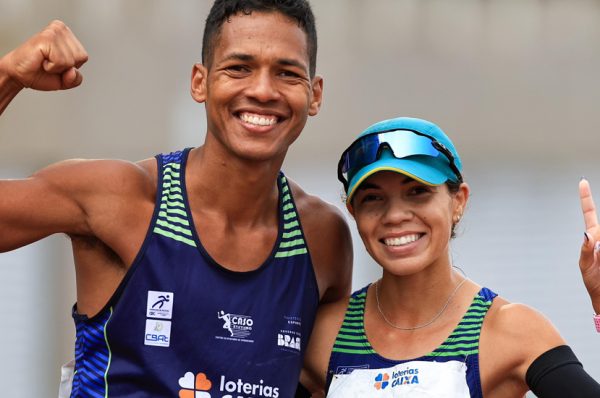 GABI MUNIZ E MAX BATISTA SÃO OS CAMPEÕES DOS 35.000 M DA MARCHA NO TROFÉU BRASIL